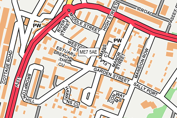 ME7 5AE map - OS OpenMap – Local (Ordnance Survey)