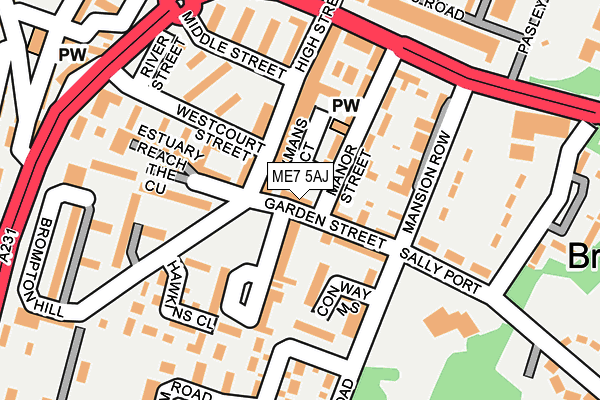 ME7 5AJ map - OS OpenMap – Local (Ordnance Survey)