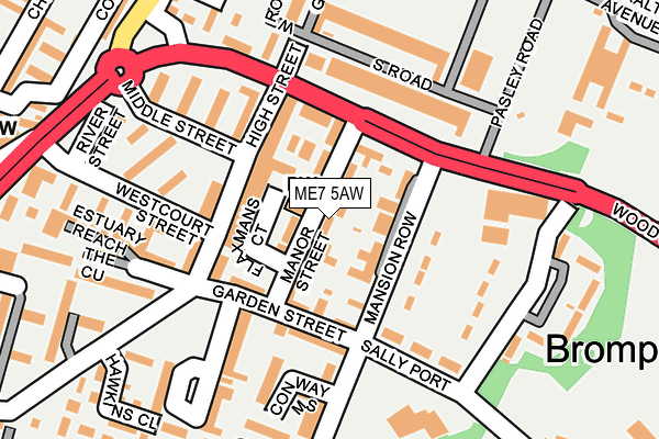 ME7 5AW map - OS OpenMap – Local (Ordnance Survey)