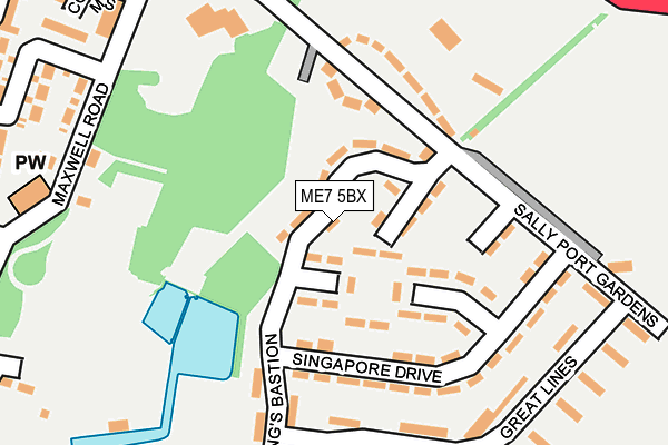 ME7 5BX map - OS OpenMap – Local (Ordnance Survey)
