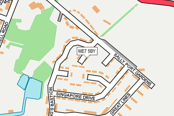 ME7 5BY map - OS OpenMap – Local (Ordnance Survey)