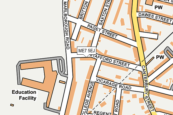 ME7 5EJ map - OS OpenMap – Local (Ordnance Survey)