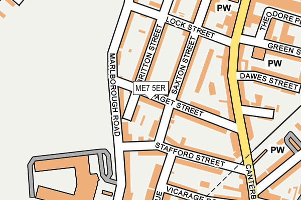 ME7 5ER map - OS OpenMap – Local (Ordnance Survey)