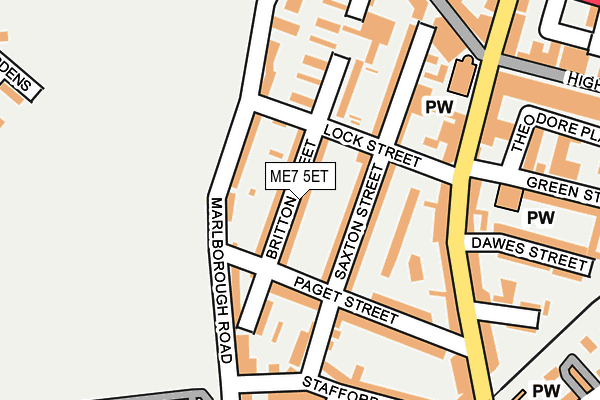 ME7 5ET map - OS OpenMap – Local (Ordnance Survey)