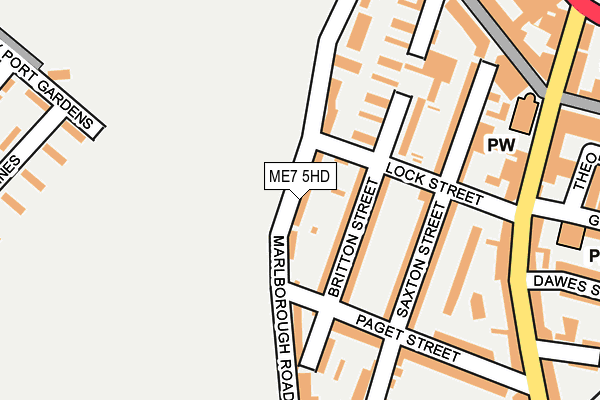 ME7 5HD map - OS OpenMap – Local (Ordnance Survey)