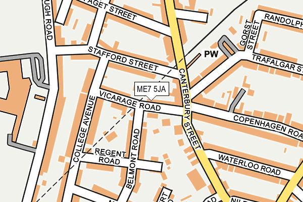 ME7 5JA map - OS OpenMap – Local (Ordnance Survey)