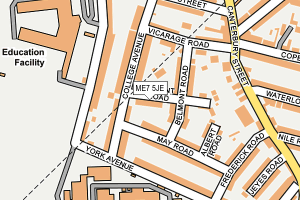 ME7 5JE map - OS OpenMap – Local (Ordnance Survey)