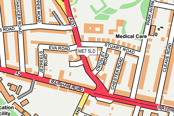 ME7 5LD map - OS OpenMap – Local (Ordnance Survey)