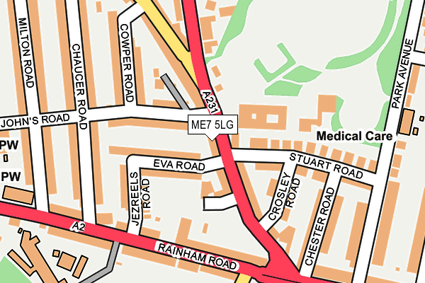 ME7 5LG map - OS OpenMap – Local (Ordnance Survey)