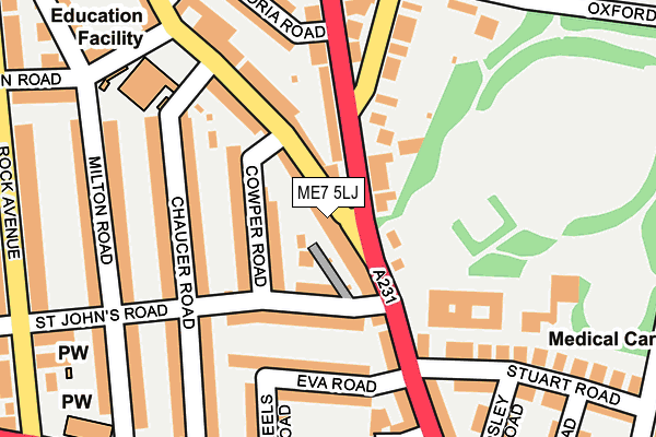 ME7 5LJ map - OS OpenMap – Local (Ordnance Survey)