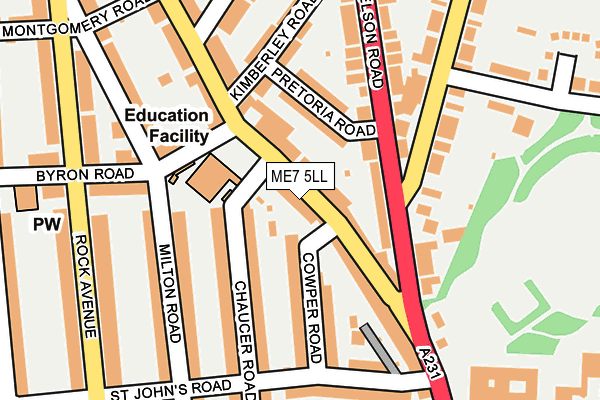 ME7 5LL map - OS OpenMap – Local (Ordnance Survey)