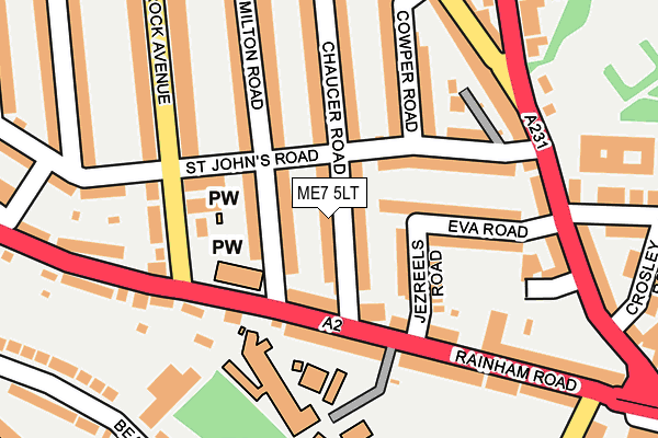 ME7 5LT map - OS OpenMap – Local (Ordnance Survey)