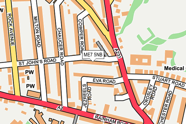 ME7 5NB map - OS OpenMap – Local (Ordnance Survey)
