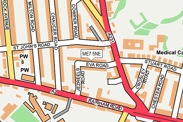 ME7 5NE map - OS OpenMap – Local (Ordnance Survey)