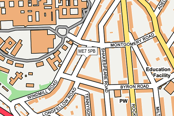 ME7 5PB map - OS OpenMap – Local (Ordnance Survey)