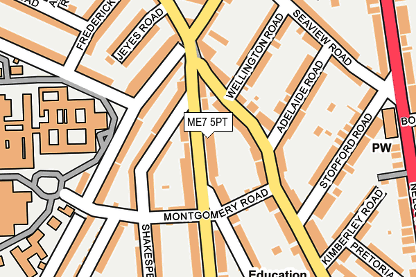 ME7 5PT map - OS OpenMap – Local (Ordnance Survey)