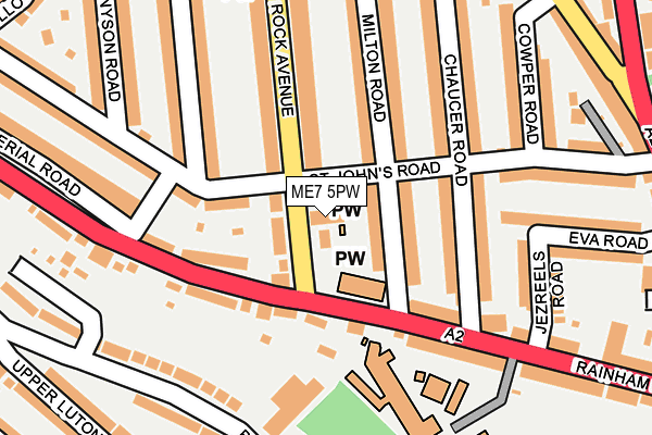 ME7 5PW map - OS OpenMap – Local (Ordnance Survey)