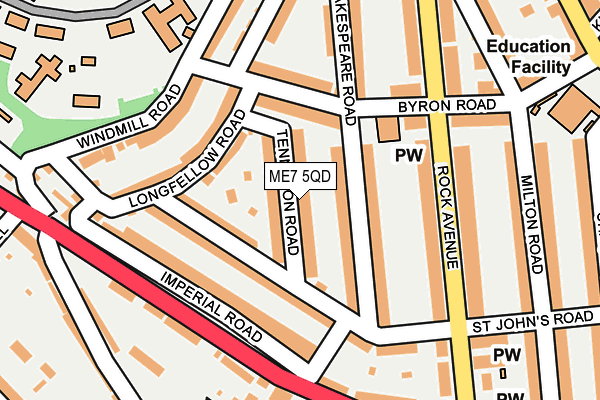 ME7 5QD map - OS OpenMap – Local (Ordnance Survey)