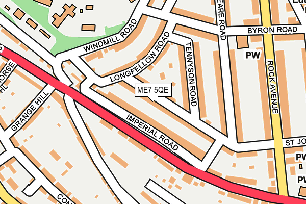 ME7 5QE map - OS OpenMap – Local (Ordnance Survey)