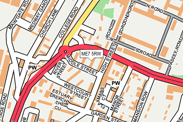 ME7 5RW map - OS OpenMap – Local (Ordnance Survey)