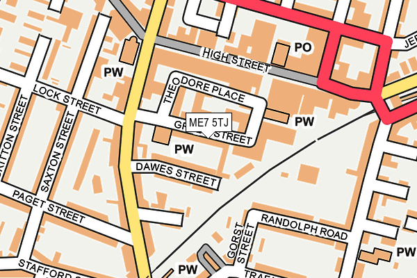 ME7 5TJ map - OS OpenMap – Local (Ordnance Survey)