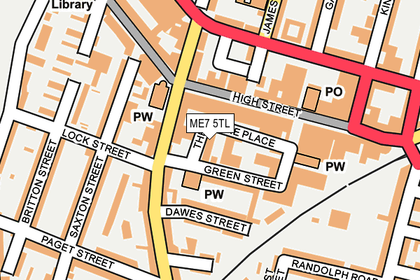 ME7 5TL map - OS OpenMap – Local (Ordnance Survey)