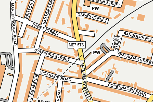 ME7 5TS map - OS OpenMap – Local (Ordnance Survey)