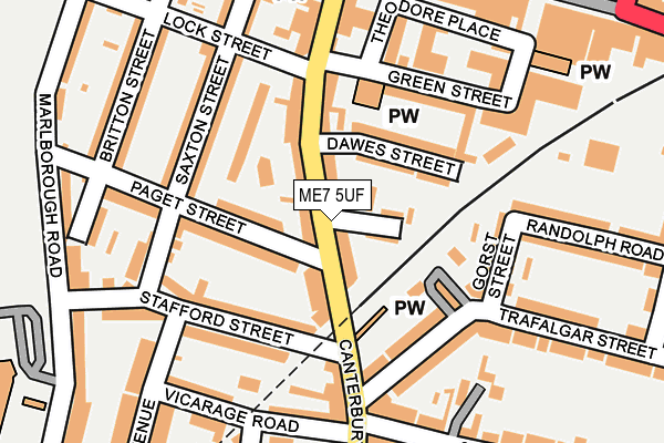 ME7 5UF map - OS OpenMap – Local (Ordnance Survey)