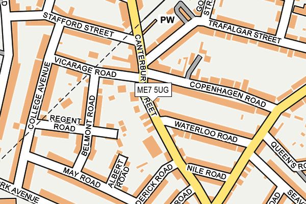 ME7 5UG map - OS OpenMap – Local (Ordnance Survey)