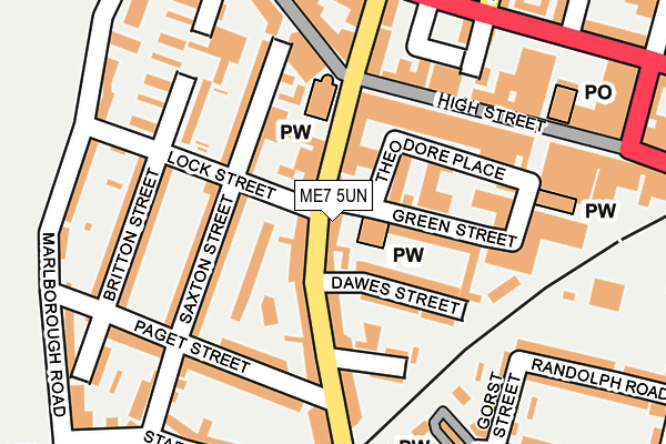 ME7 5UN map - OS OpenMap – Local (Ordnance Survey)