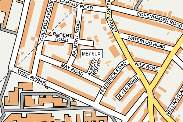 ME7 5UX map - OS OpenMap – Local (Ordnance Survey)