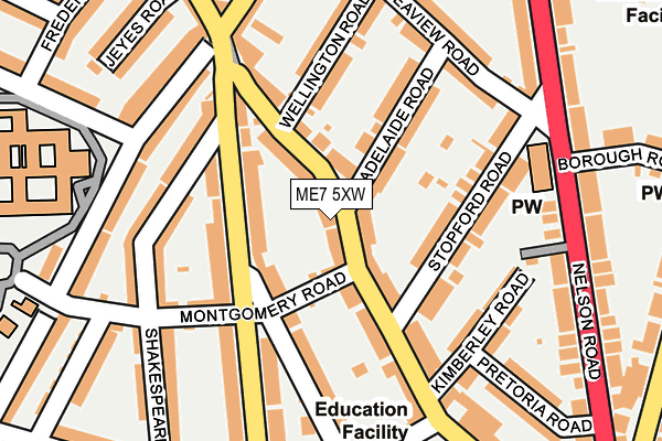 ME7 5XW map - OS OpenMap – Local (Ordnance Survey)