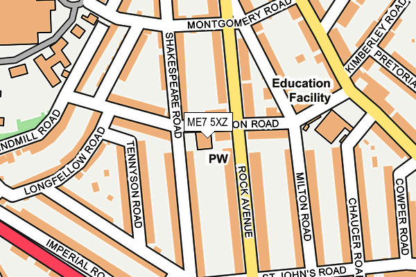 ME7 5XZ map - OS OpenMap – Local (Ordnance Survey)