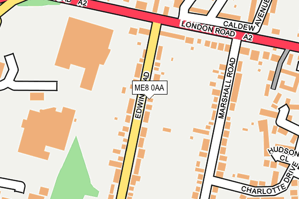 ME8 0AA map - OS OpenMap – Local (Ordnance Survey)