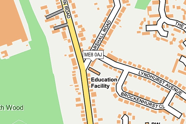 ME8 0AJ map - OS OpenMap – Local (Ordnance Survey)