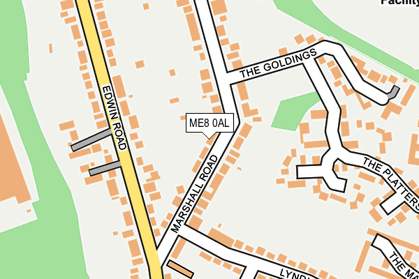 ME8 0AL map - OS OpenMap – Local (Ordnance Survey)