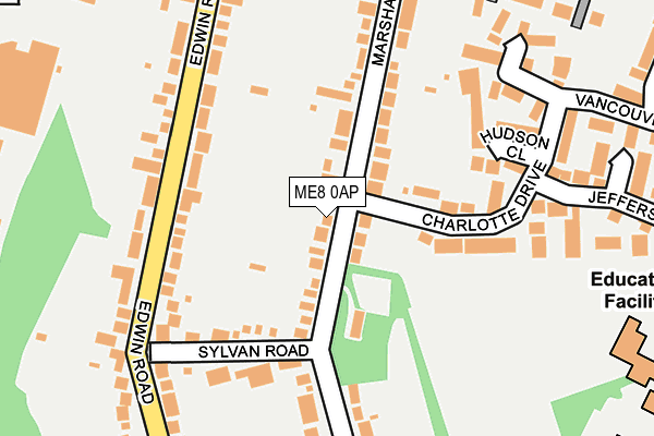 ME8 0AP map - OS OpenMap – Local (Ordnance Survey)