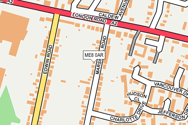 ME8 0AR map - OS OpenMap – Local (Ordnance Survey)