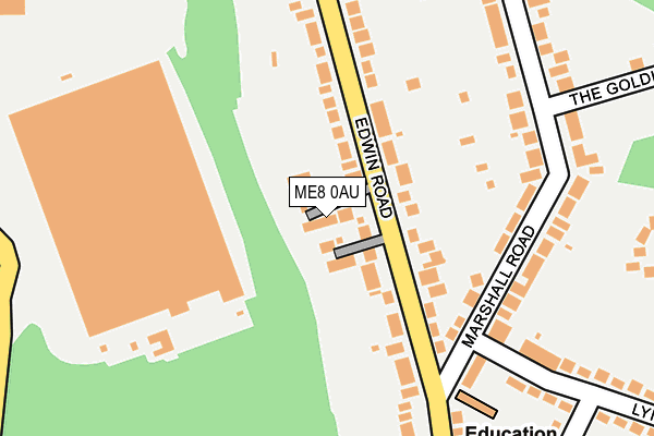 ME8 0AU map - OS OpenMap – Local (Ordnance Survey)