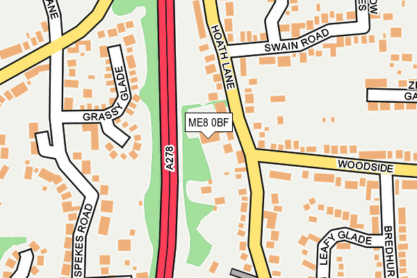 ME8 0BF map - OS OpenMap – Local (Ordnance Survey)