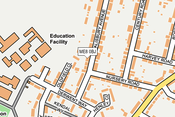 ME8 0BJ map - OS OpenMap – Local (Ordnance Survey)