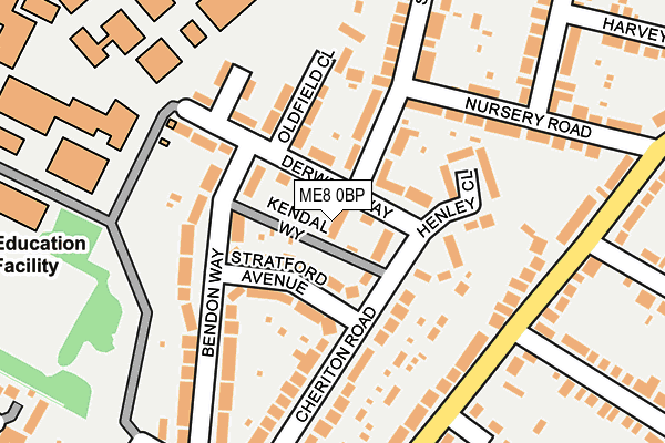 ME8 0BP map - OS OpenMap – Local (Ordnance Survey)