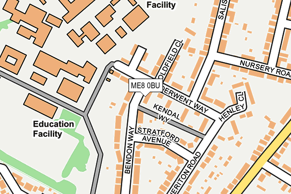 ME8 0BU map - OS OpenMap – Local (Ordnance Survey)