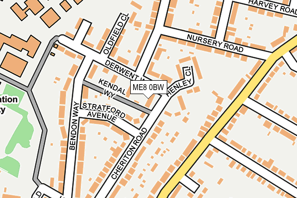 ME8 0BW map - OS OpenMap – Local (Ordnance Survey)