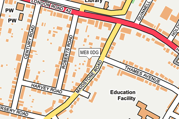 ME8 0DG map - OS OpenMap – Local (Ordnance Survey)