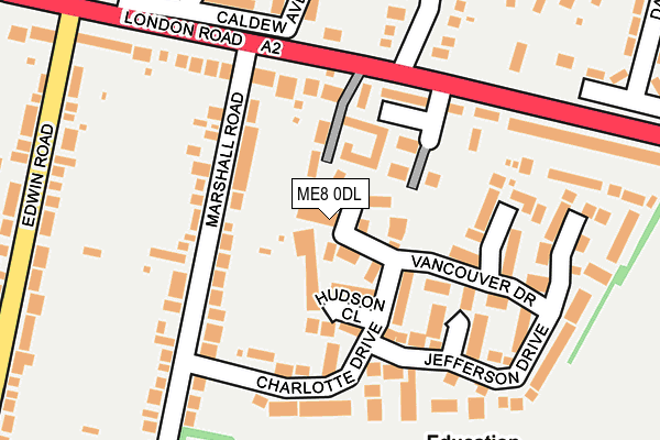 ME8 0DL map - OS OpenMap – Local (Ordnance Survey)