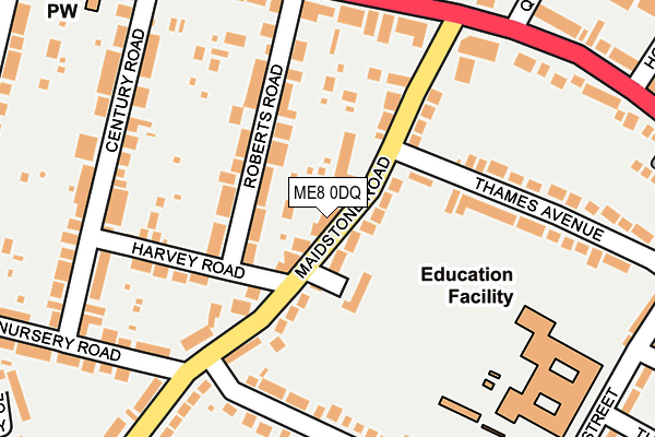 ME8 0DQ map - OS OpenMap – Local (Ordnance Survey)