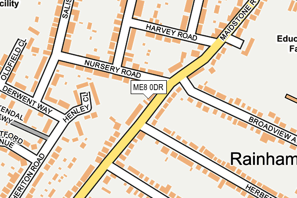 ME8 0DR map - OS OpenMap – Local (Ordnance Survey)