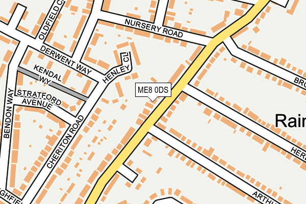 ME8 0DS map - OS OpenMap – Local (Ordnance Survey)