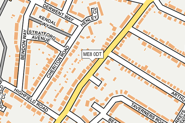ME8 0DT map - OS OpenMap – Local (Ordnance Survey)
